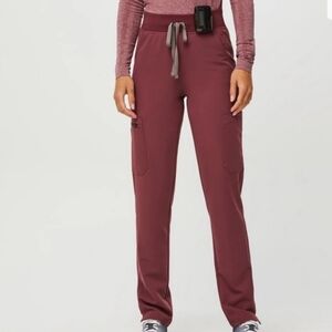 Figs High Waisted Dark Cherry Yola, Size L